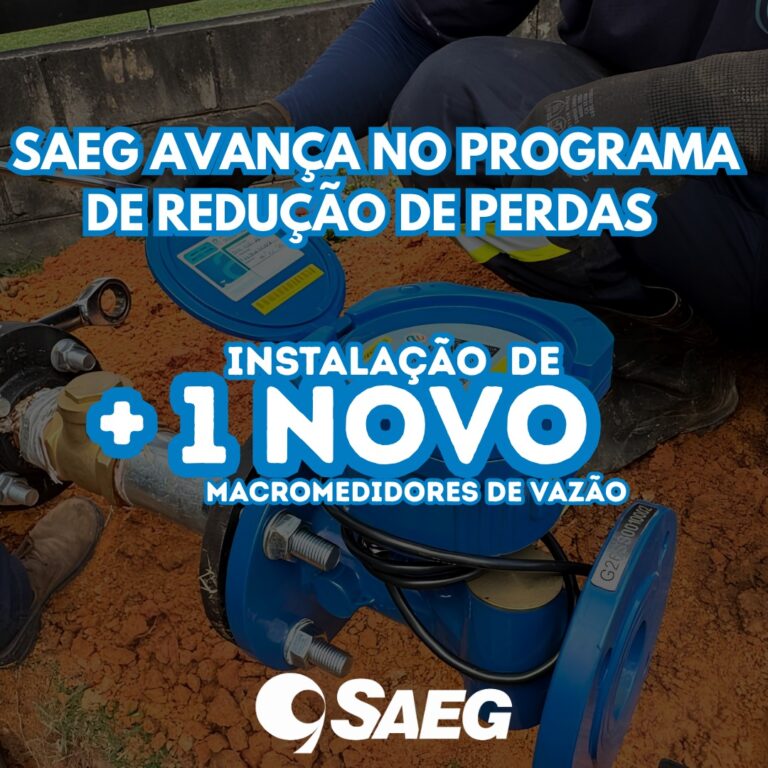 SAEG realiza intervenção no sistema de abastecimento nesta segunda-feira (21)