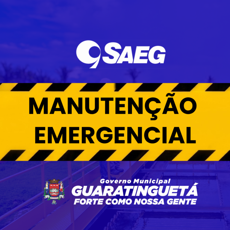NOTA – MANUTENÇÃO EMERGENCIAL NA REDE DE ESGOTO – 24/09